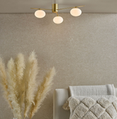 Jasper 3 Light Semi Flush Ceiling Light Satin Gold